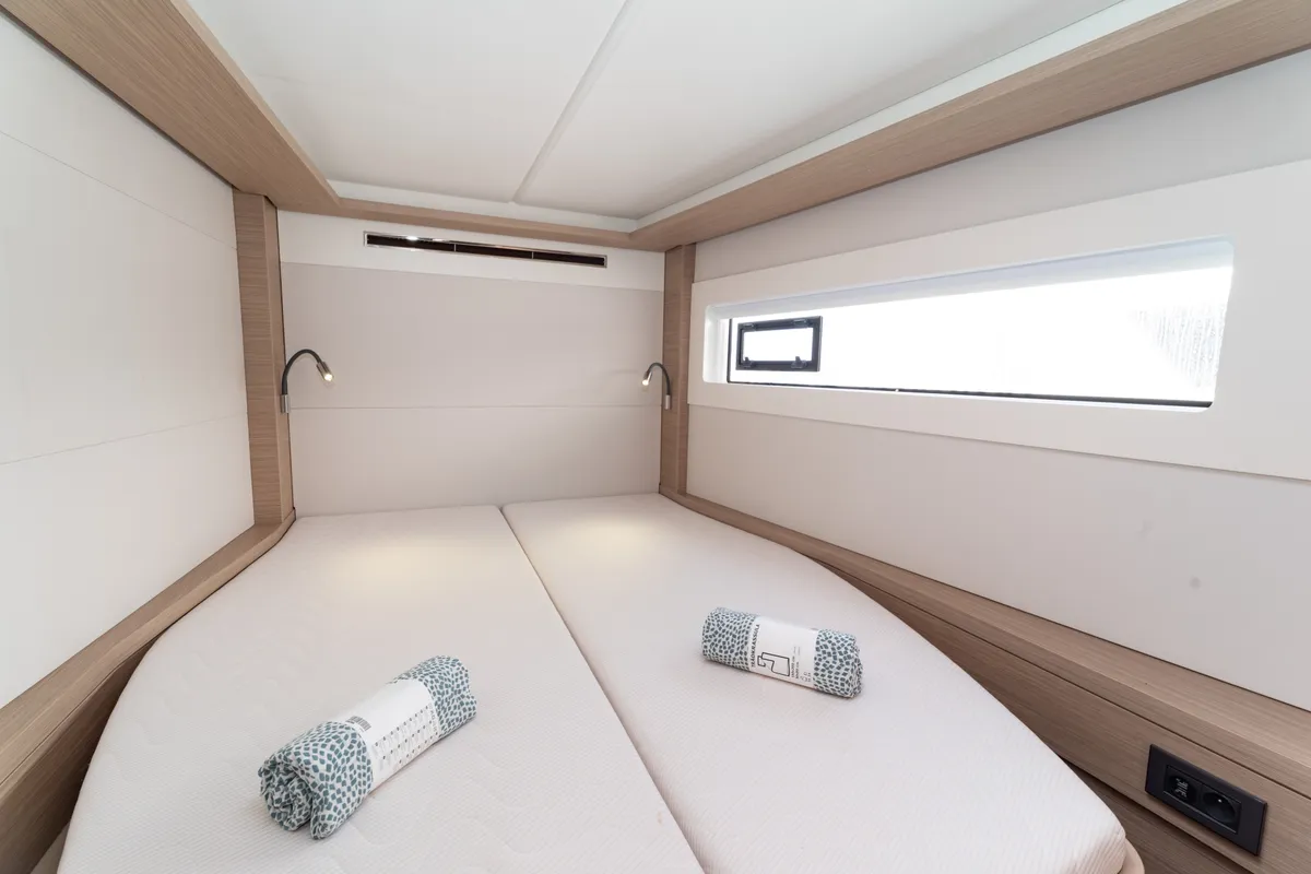 Cabin on Spezielli, a Lagoon 46 catamaran at Felanitx, Spain