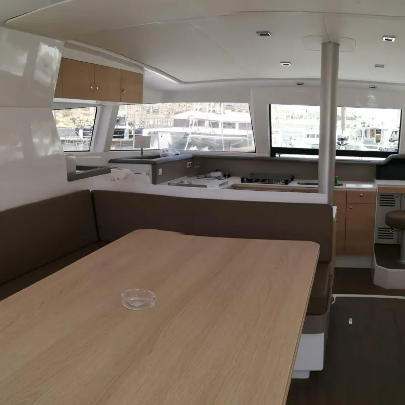 DOUBLE FIVE, a Bali 4.1 catamaran at Kalkara, Malta