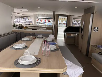 Salon of Bali 5.4 - 6 + 2 cab., a catamaran at Lefkada, Greece