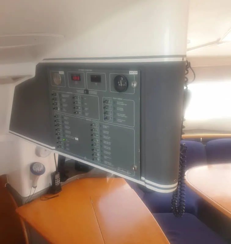 Alboran Cachaça (Radazul), a Fountaine Pajot Bahia 46 catamaran at El Rosario, Spain