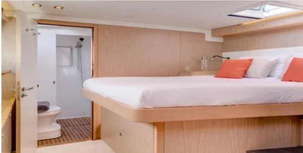 Cabin on Blue Velvet, a Lagoon 52 F catamaran at Municipal Unit of Lefkada, Greece