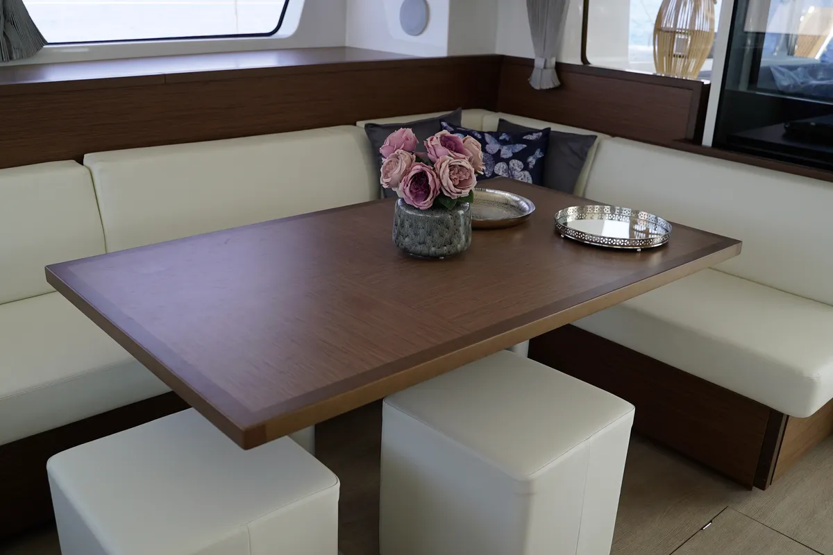 Salon of Blue Velvet, a Lagoon 52 F catamaran at Municipal Unit of Lefkada, Greece