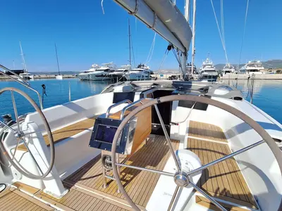 Sunny Day, a Hanse 388 sailboat at Grad Kaštela, Croatia