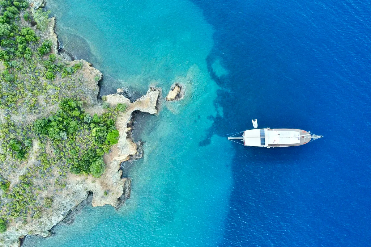 Bluefest, a Gulet sailboat at Fethiye, Turkey
