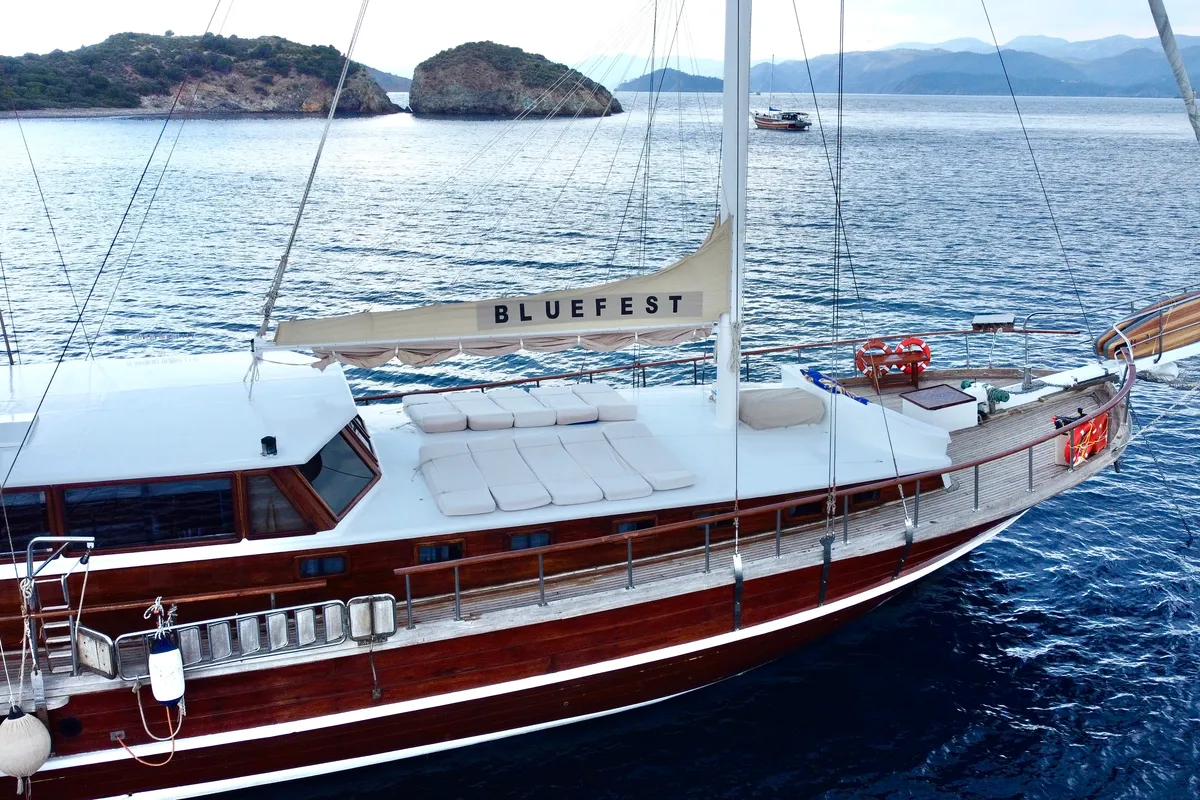 Bluefest, a Gulet sailboat at Fethiye, Turkey