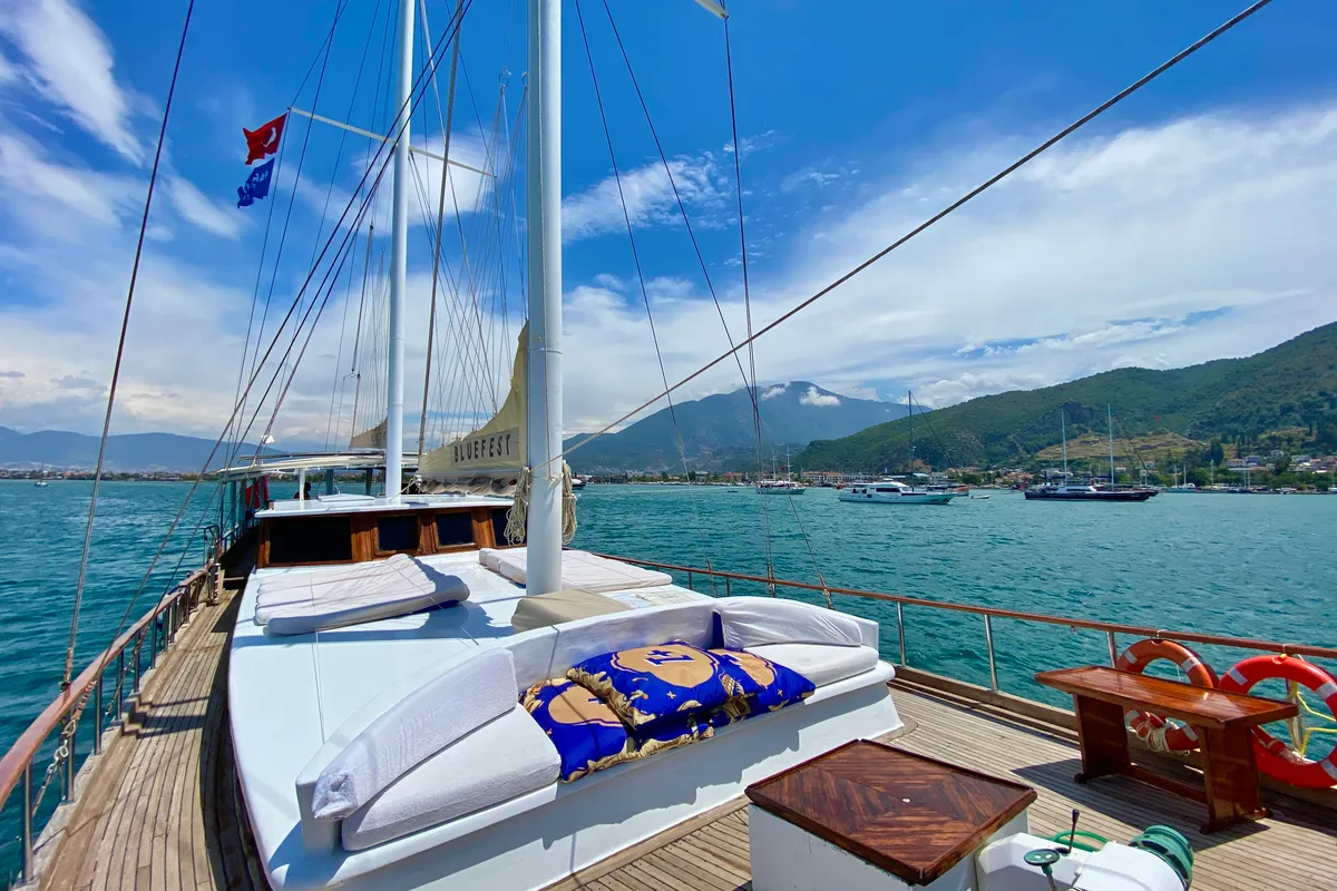 Bluefest, a Gulet sailboat at Fethiye, Turkey