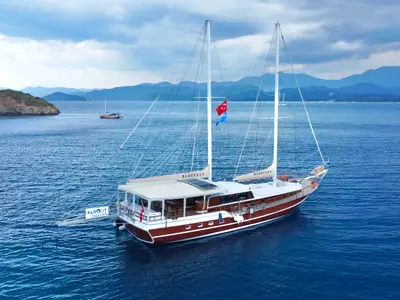 Bluefest, a Gulet sailboat at Fethiye, Turkey