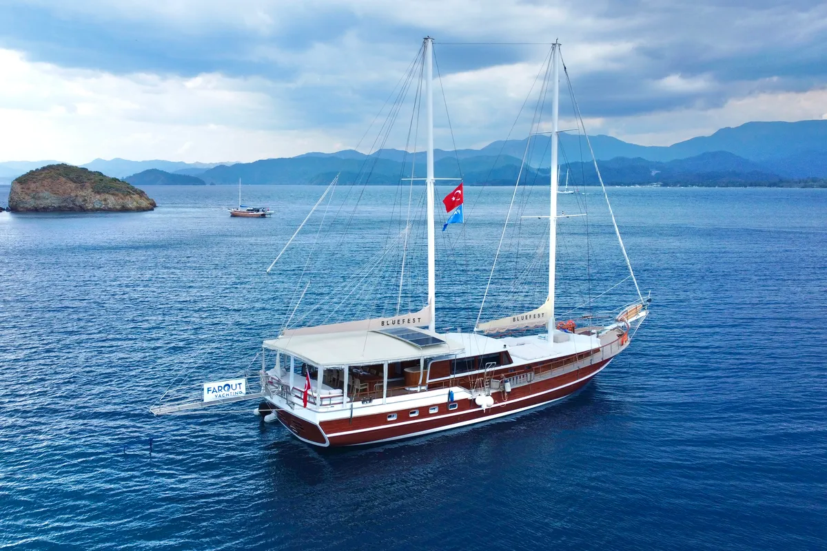 Bluefest, a Gulet sailboat at Fethiye, Turkey