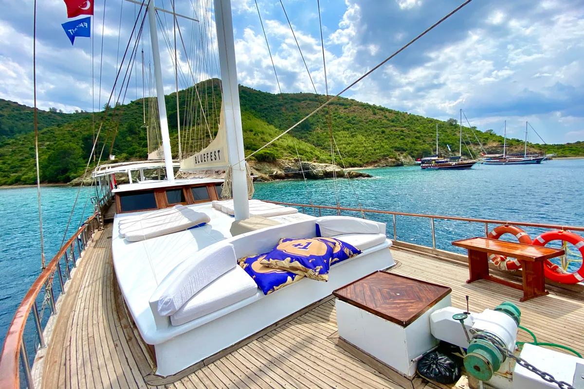 Bluefest, a Gulet sailboat at Fethiye, Turkey
