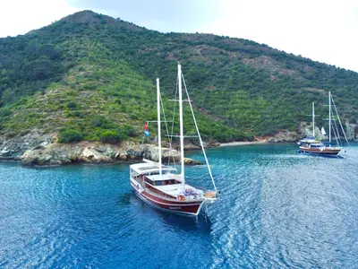 Bluefest, a Gulet sailboat at Fethiye, Turkey