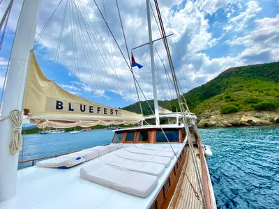 Cabin on Bluefest, a Gulet sailboat at Fethiye, Turkey