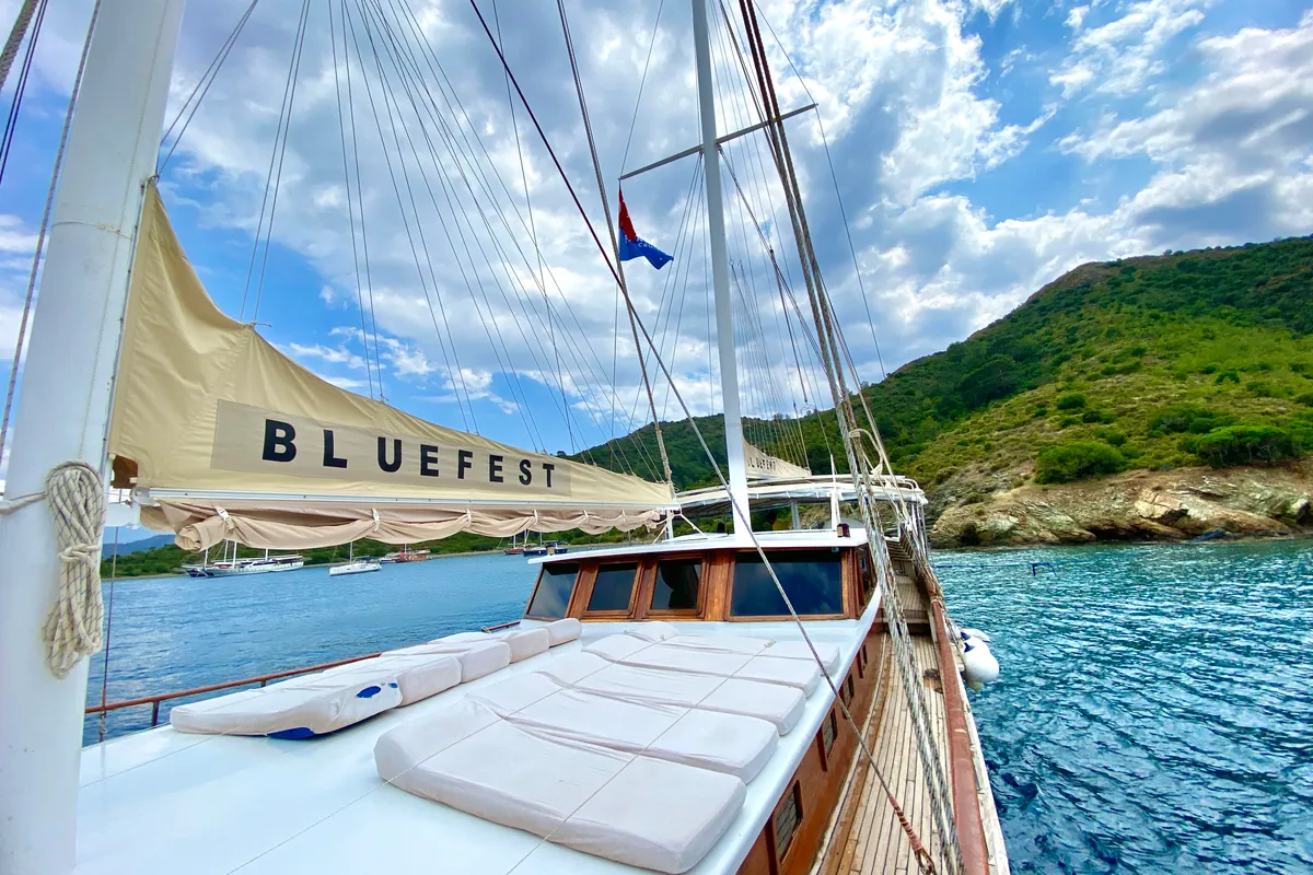 Bluefest, a Gulet sailboat at Fethiye, Turkey