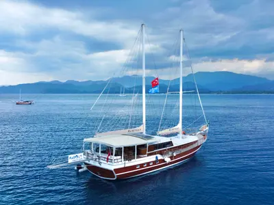 Bluefest, a Gulet sailboat at Fethiye, Turkey