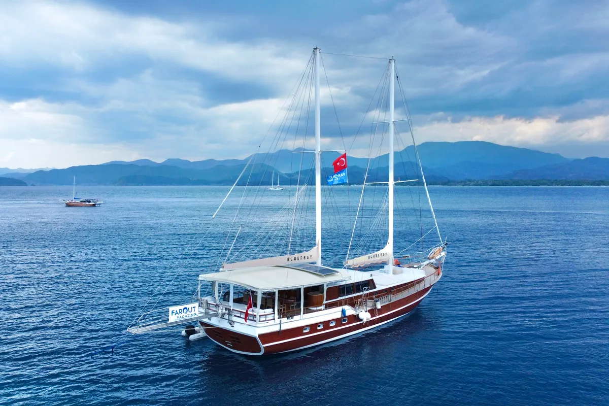Bluefest, a Gulet sailboat at Fethiye, Turkey