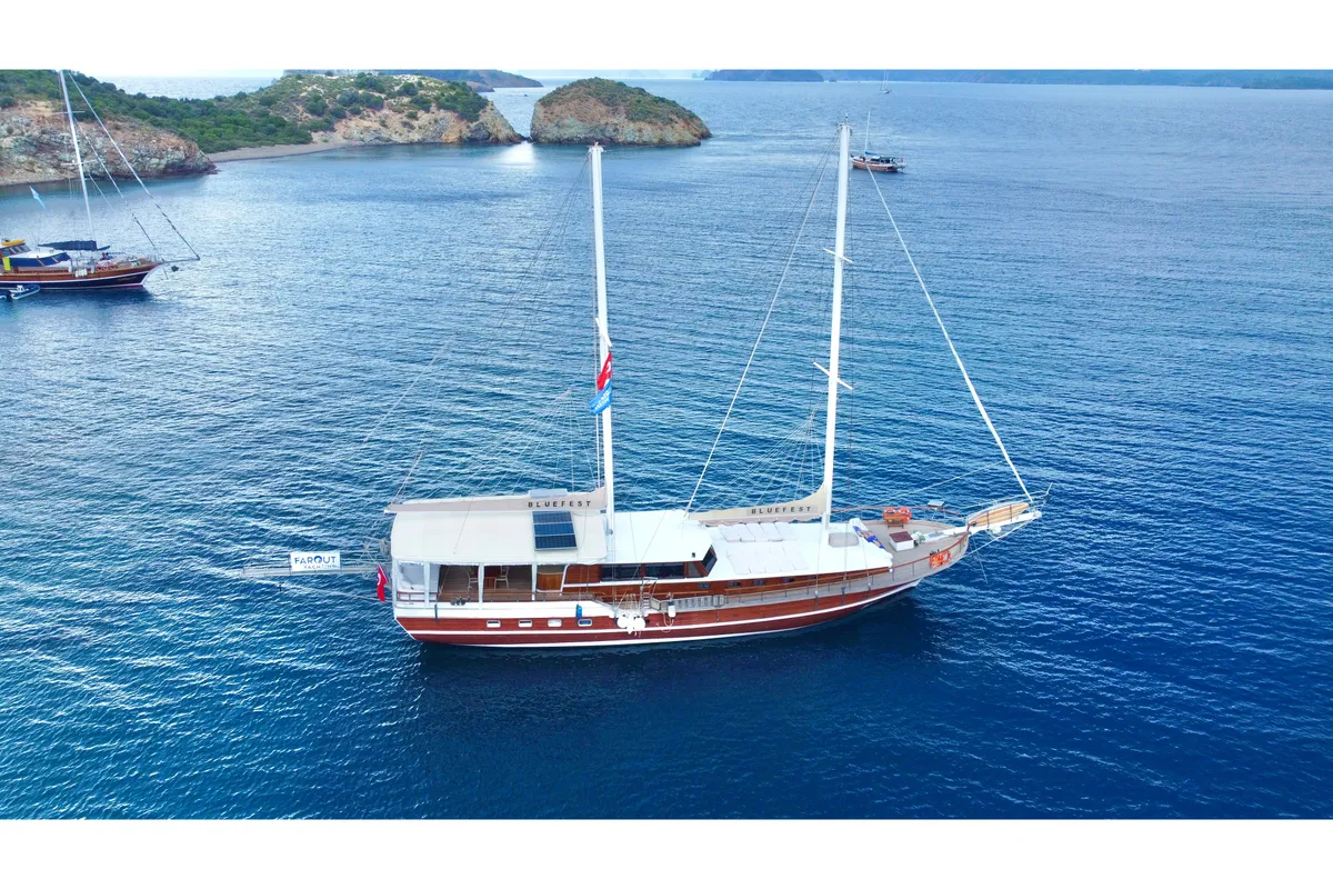 Bluefest, a Gulet sailboat at Fethiye, Turkey