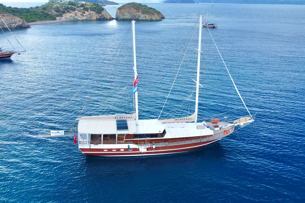 Bluefest, a Gulet sailboat at Fethiye, Turkey