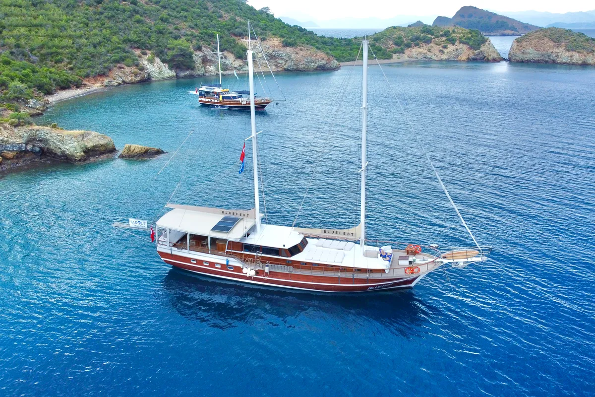Bluefest, a Gulet sailboat at Fethiye, Turkey