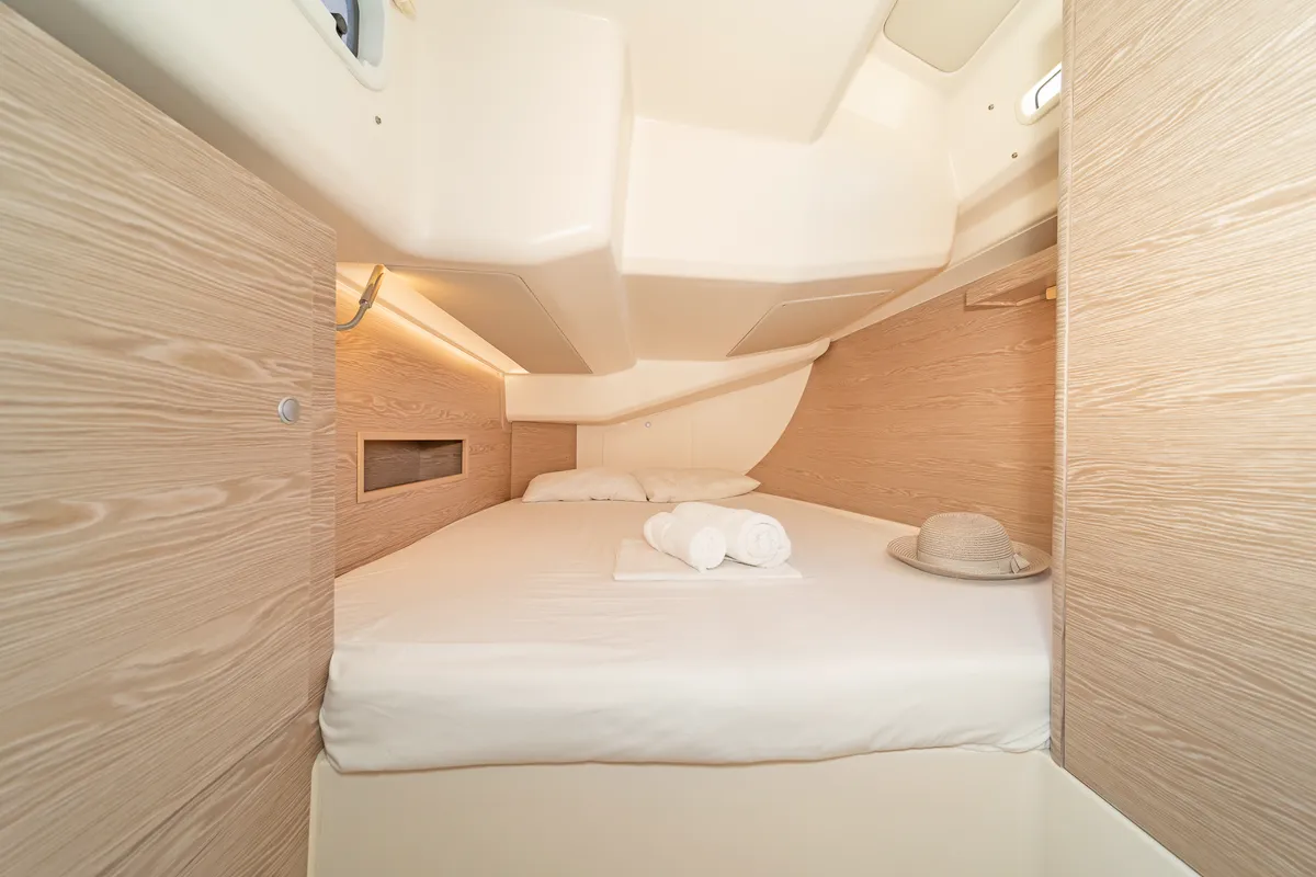 Cabin on Triton, a Hanse 458 sailboat at Municipal Unit of Rhodes, Greece