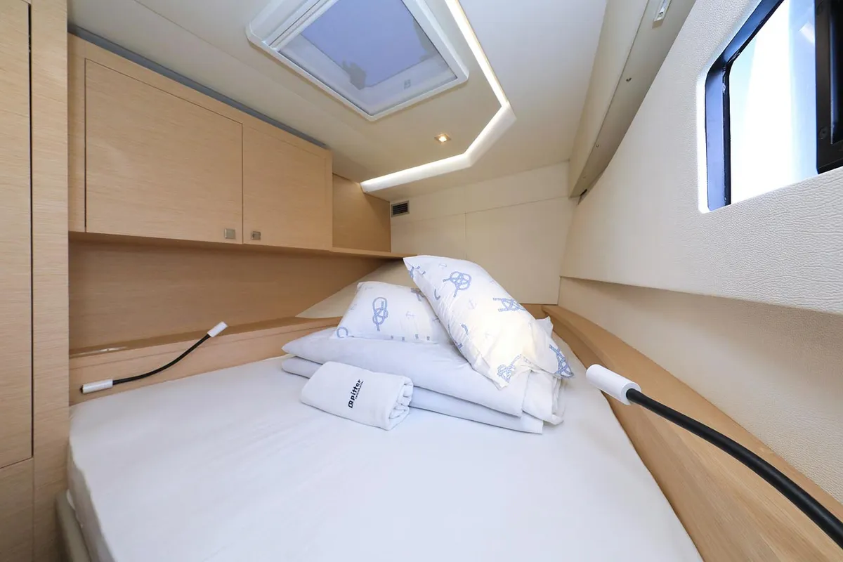 Cabin on Marlie, a Fountaine Pajot MY 37 catamaran at Grad Trogir, Croatia