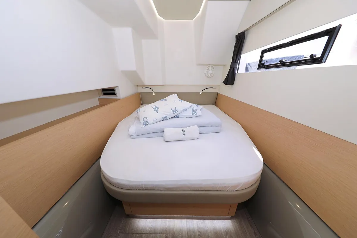 Cabin on Marlie, a Fountaine Pajot MY 37 catamaran at Grad Trogir, Croatia