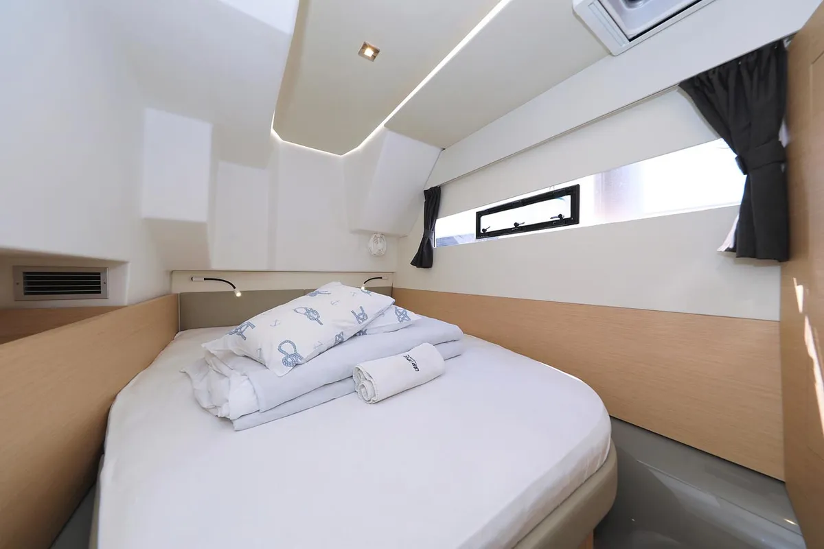 Cabin on Marlie, a Fountaine Pajot MY 37 catamaran at Grad Trogir, Croatia