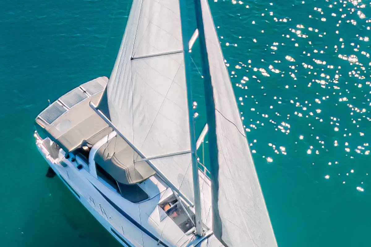 Exterior view of Euphoria, a Jeanneau 60 sailboat at Nea Peramos, Greece