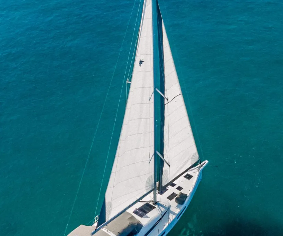 Exterior view of Euphoria, a Jeanneau 60 sailboat at Nea Peramos, Greece