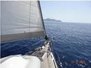 Exterior view of Calypso, a Beneteau Oceanis 50 sailboat at Ajaccio, France