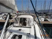 Cockpit of Calypso, a Beneteau Oceanis 50 sailboat at Ajaccio, France