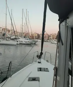 Deck of Alma, a Beneteau Oceanis 41.1 sailboat at Municipal Unit of Ellomenos, Greece