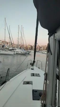 Deck of Alma, a Beneteau Oceanis 41.1 sailboat at Municipal Unit of Ellomenos, Greece