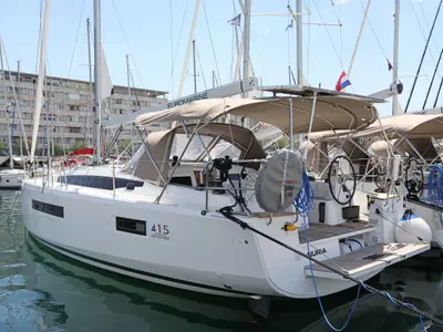 Nuria, a Jeanneau Sun Odyssey 415 sailboat at Grad Pula, Croatia