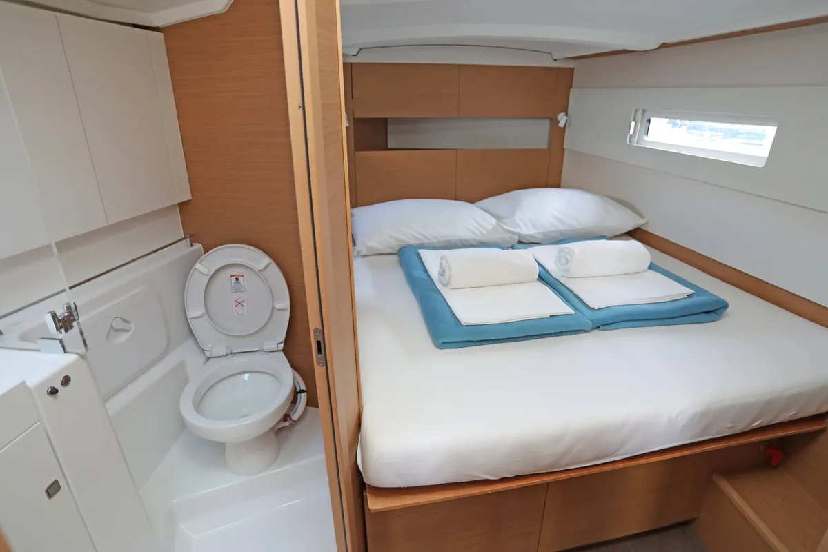 Nuria, a Jeanneau Sun Odyssey 415 sailboat at Grad Pula, Croatia