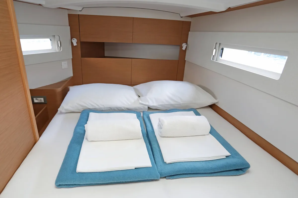 Nuria, a Jeanneau Sun Odyssey 415 sailboat at Grad Pula, Croatia