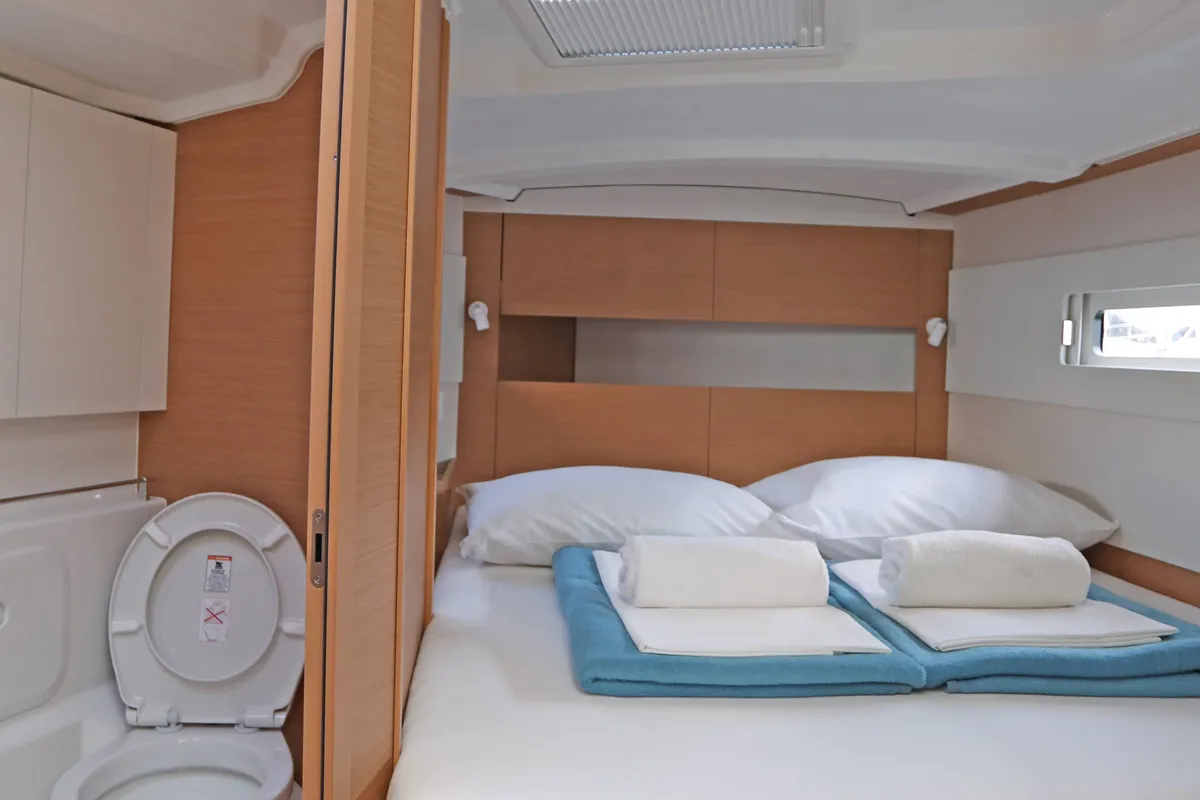 Nuria, a Jeanneau Sun Odyssey 415 sailboat at Grad Pula, Croatia