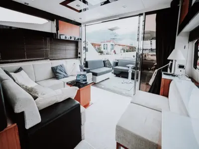 Salon of Marita, a Sunseeker 64 motor yacht at Seget Donji, Croatia