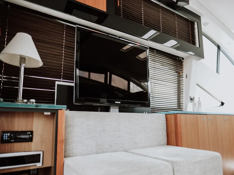 Salon of Marita, a Sunseeker 64 motor yacht at Seget Donji, Croatia