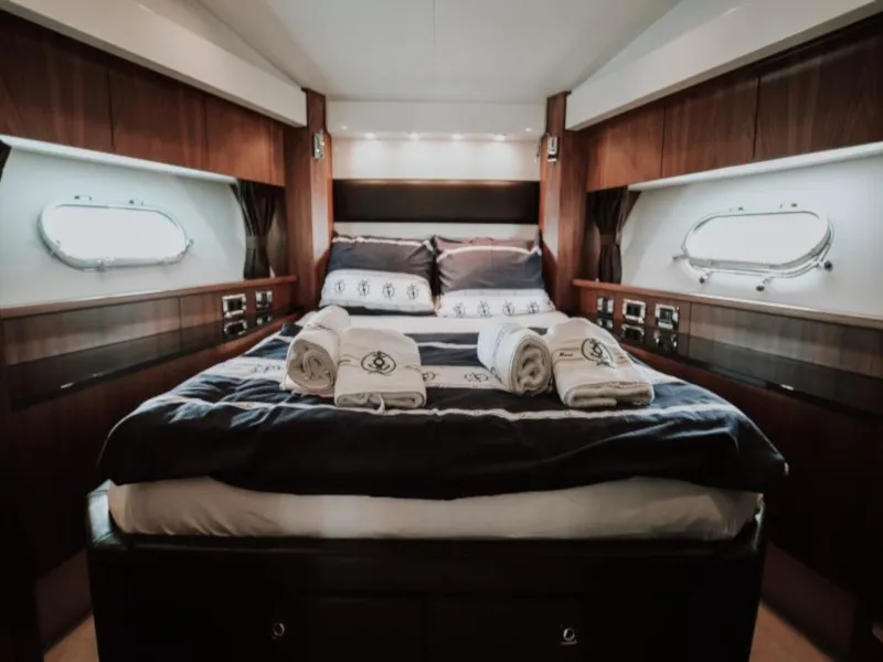 Cabin on Marita, a Sunseeker 64 motor yacht at Seget Donji, Croatia