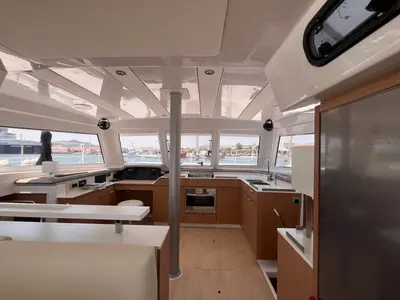 Galley of Wiseas, a Bali Catspace catamaran at Volos, Greece