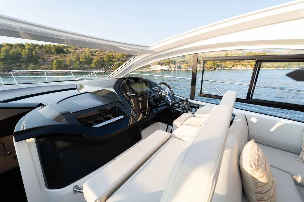 Holly Four, a Beneteau Gran Turismo 45 motor yacht at Grad Šibenik, Croatia