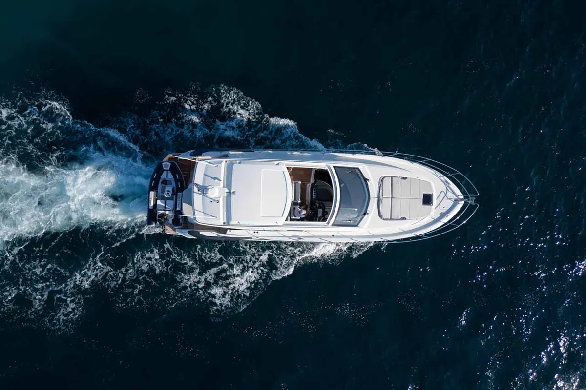 Holly Four, a Beneteau Gran Turismo 45 motor yacht at Grad Šibenik, Croatia
