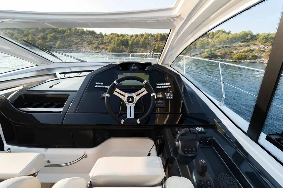 Holly Four, a Beneteau Gran Turismo 45 motor yacht at Grad Šibenik, Croatia