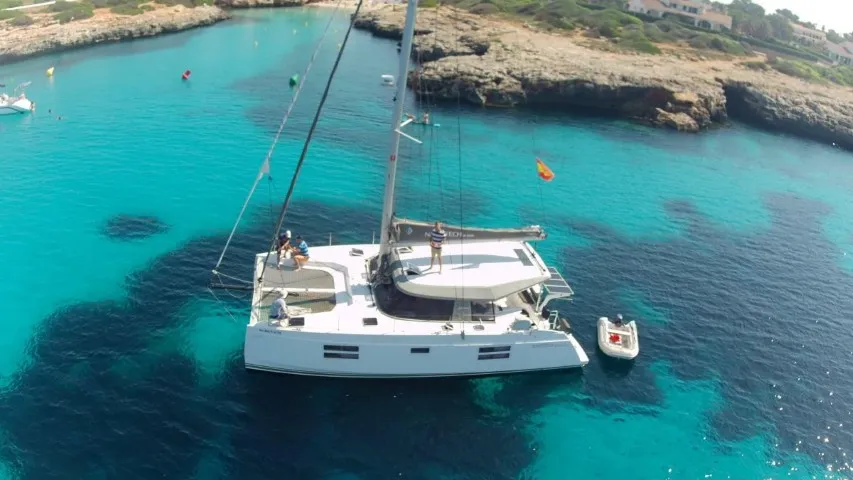 Exterior view of ORION, a Nautitech 40 Open catamaran at Pula, Croatia