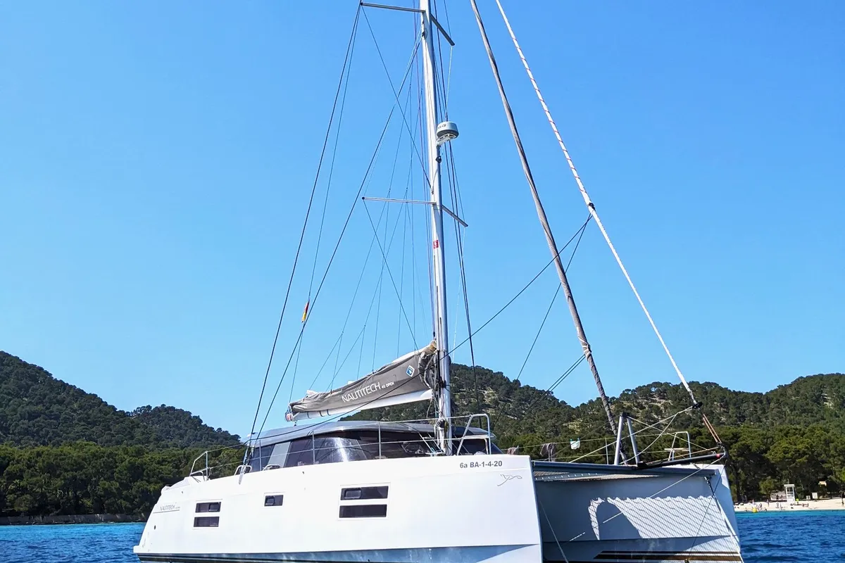 Exterior view of ORION, a Nautitech 40 Open catamaran at Pula, Croatia