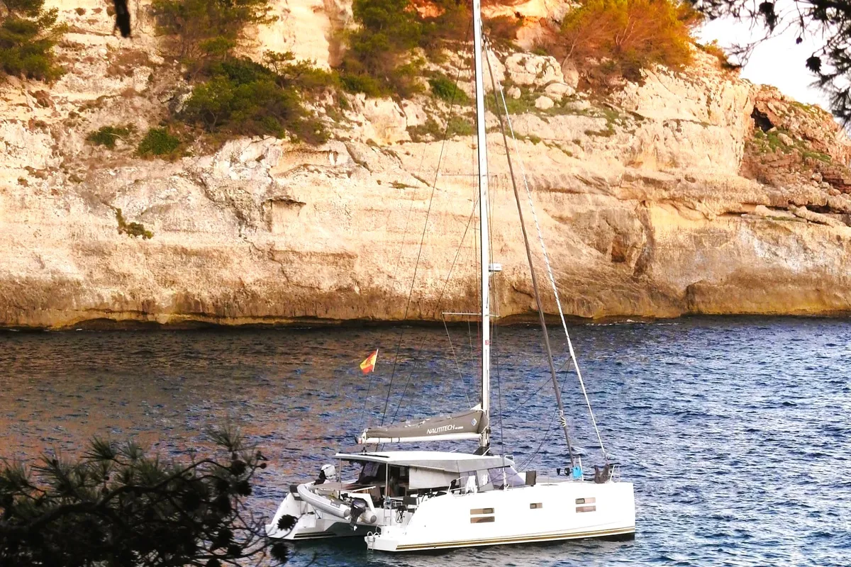 Exterior view of ORION, a Nautitech 40 Open catamaran at Pula, Croatia
