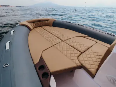 Deck of Salpa, a Salpa Soleil 18 motorboat at Grad Vodice, Croatia