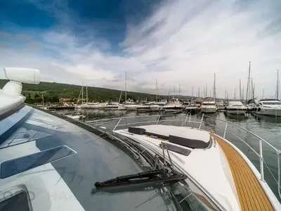 Oreo, a Bavaria S45 Coupe motor yacht at Punat, Croatia