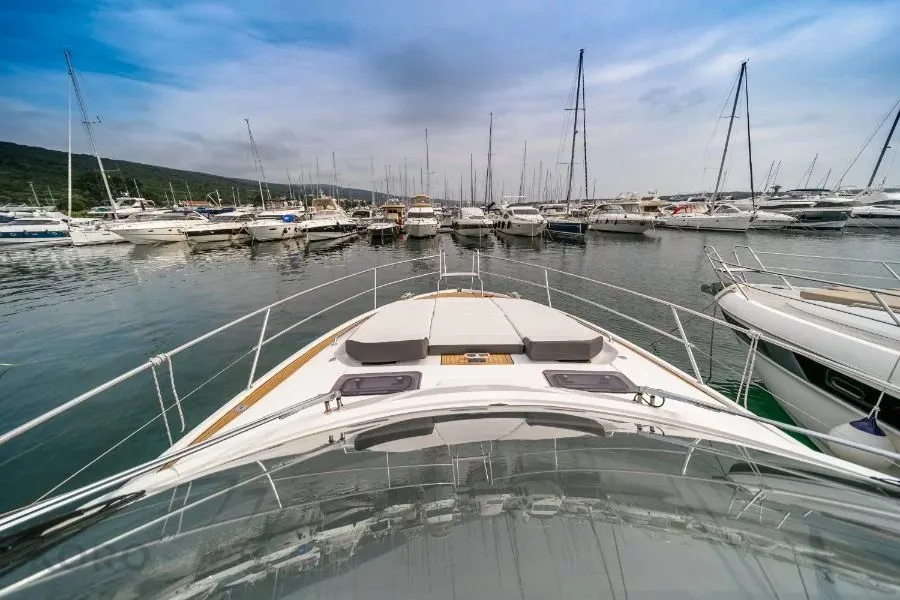 Oreo, a Bavaria S45 Coupe motor yacht at Punat, Croatia
