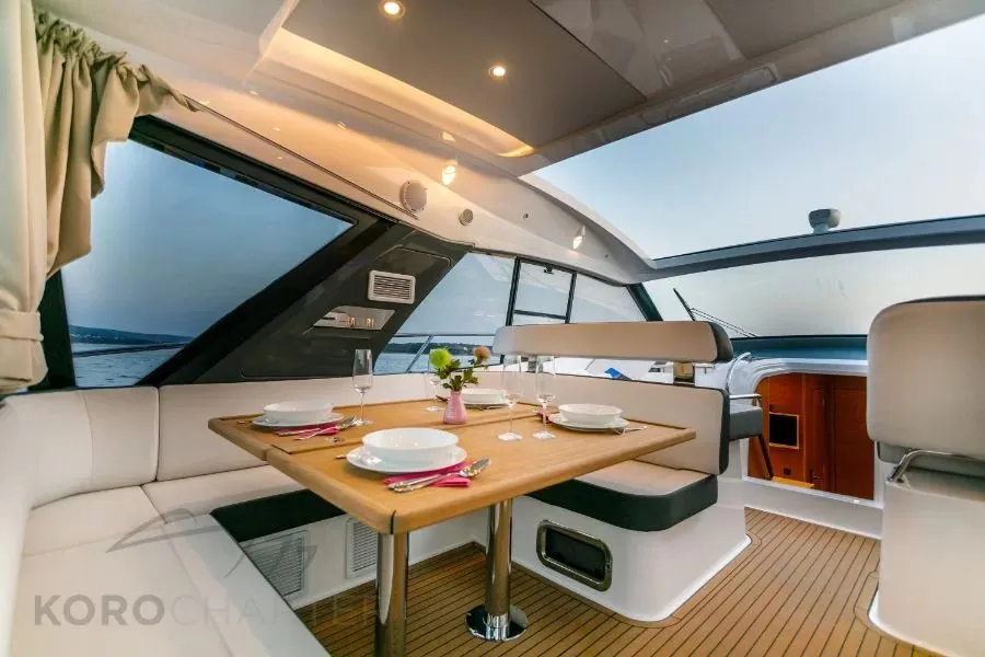 Oreo, a Bavaria S45 Coupe motor yacht at Punat, Croatia