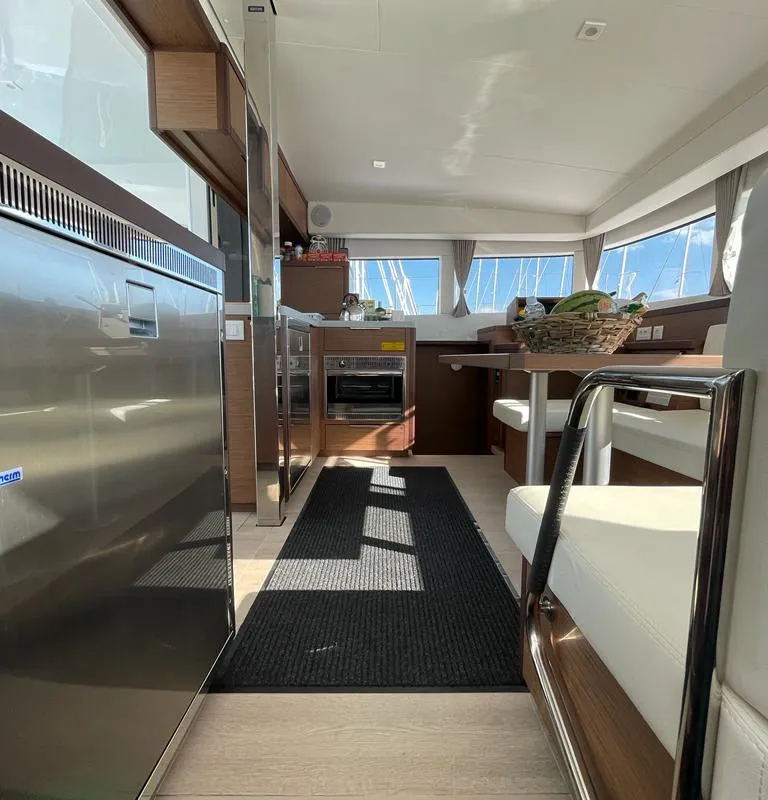 Galley of Fratelli, a Lagoon 40 catamaran at Volos Municipality, Greece